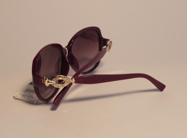 Sonnenbrille bordeaux mit gold